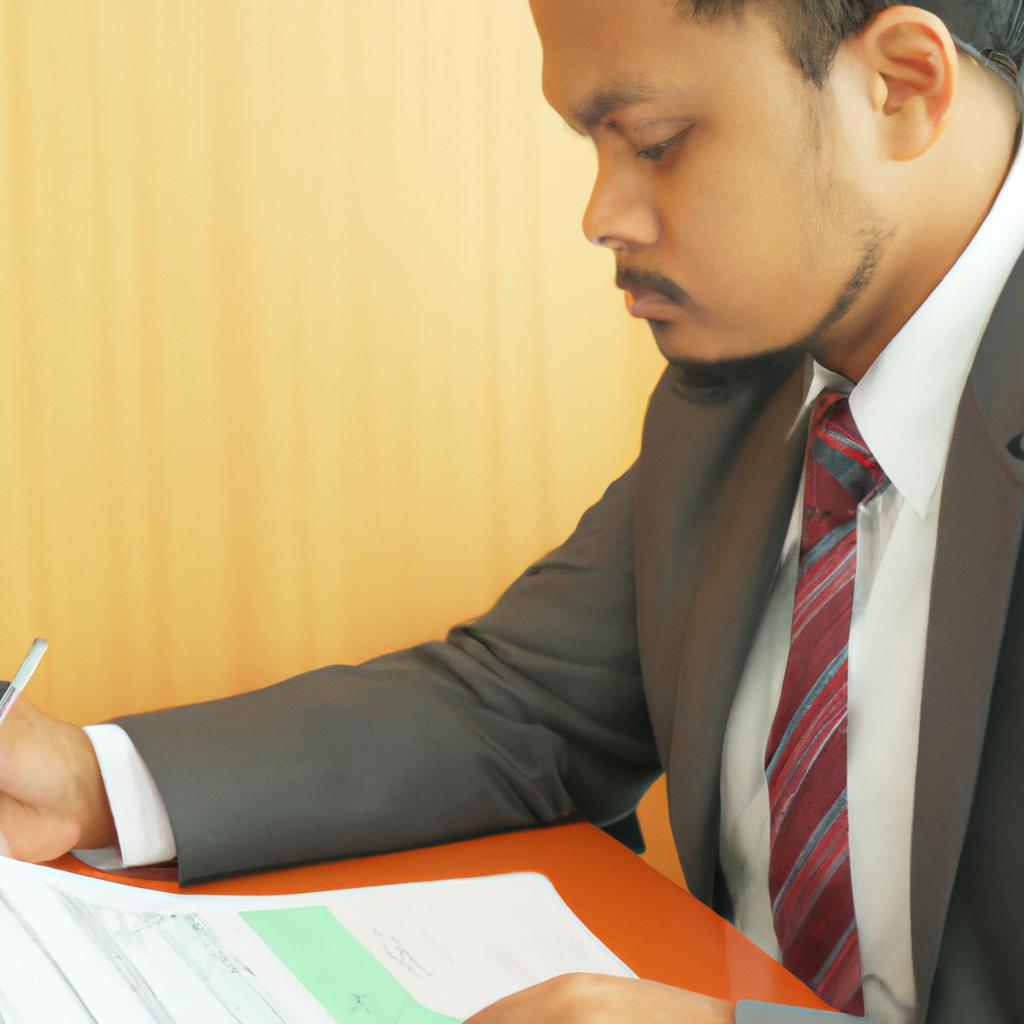 A businessman contemplates the impact of current interest rates on business loans while reviewing relevant documents.