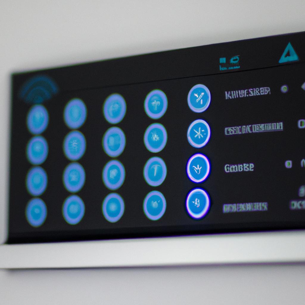 The homeowner easily controls their home security system through the intuitive control panel.